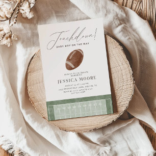 Touchdown Football Theme Baby Shower Invitation