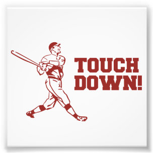 Touchdown Homerun Baseball Football Sports Photo Print