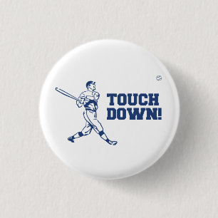 Touchdown Homerun Baseball Football Sports Pinback Button