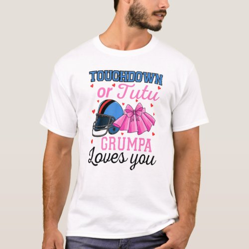Touchdown Or Tutu Grumpa Loves You Football Baby S T_Shirt