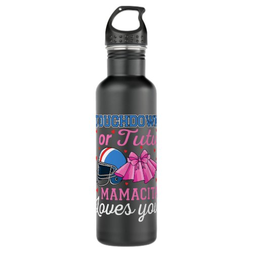 Touchdown or Tutu Mamacita Loves You Football Gend Stainless Steel Water Bottle