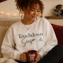 Touchdown Season, Cozy Football Game Day Crewneck