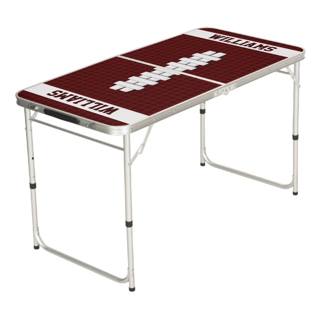 Touchdown Tailgate Personalized Football  Beer Pong Table (Angled)