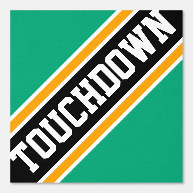 TOUCHDOWN Tiled Green Blue Black Racing Stripes Wallpaper (Front)