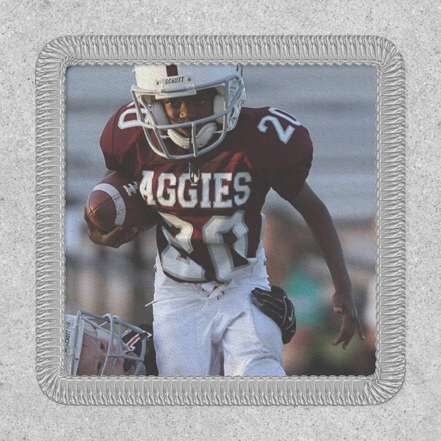 Touchdown Tribute Your Football Photo Custom Patch (Front)