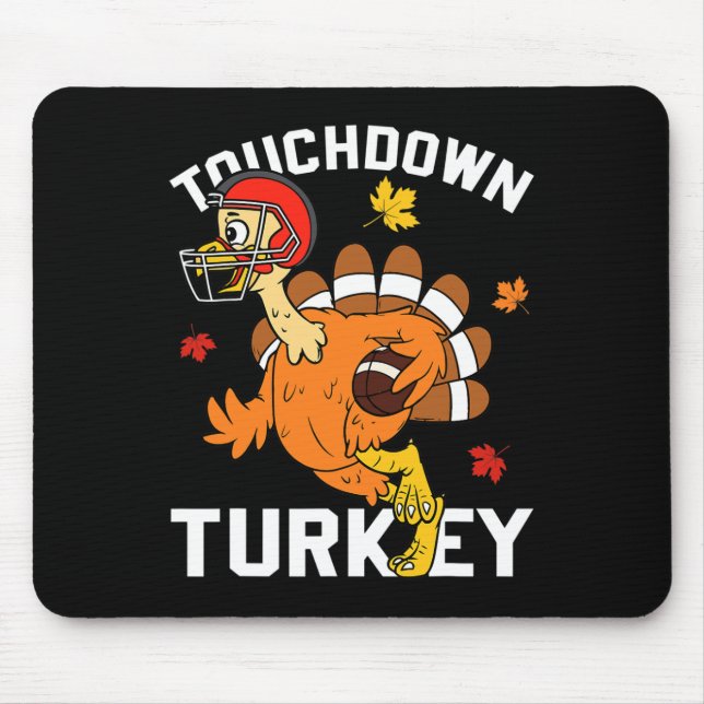 Touchdown Turkey Autumn Fall Y'all Thanksgiving US Mouse Pad (Front)