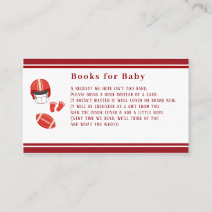 Touchdowns and Tiny toes, Football baby shower Enclosure Card