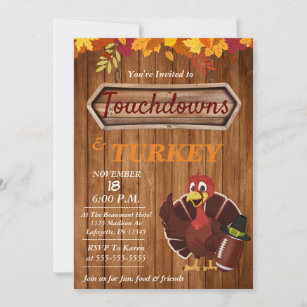 Turkey and Touchdowns Thanksgiving and Football Digital Art by