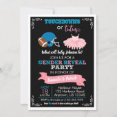 TOUCHDOWNS OR TUTUS Gender Reveal Baby Shower Invitation (Front)
