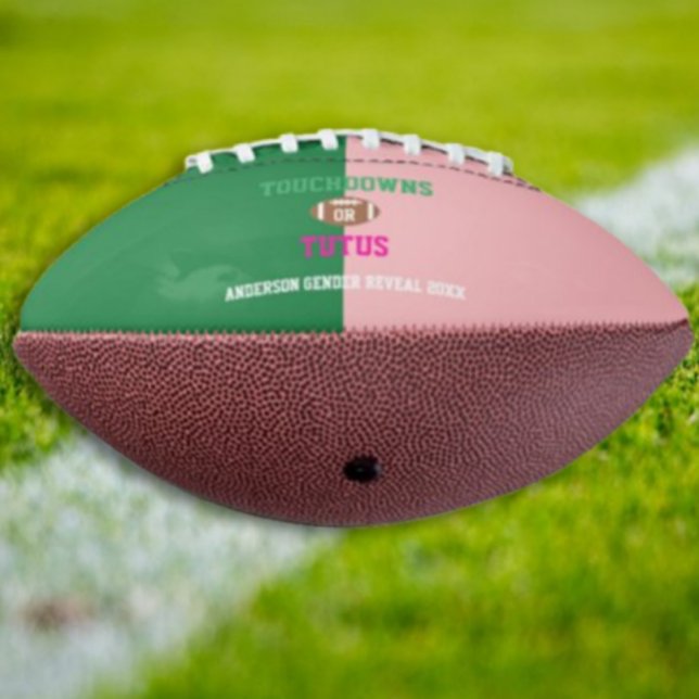 Touchdowns or Tutus Gender Reveal Football (Creator Uploaded)