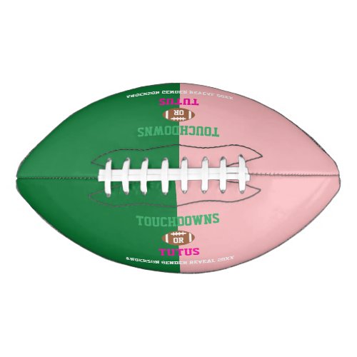 Touchdowns or Tutus Gender Reveal Football