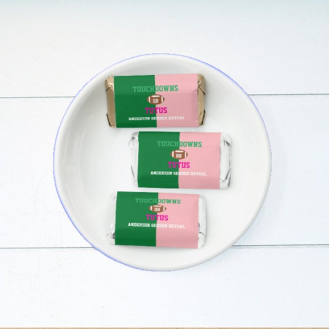 Touchdowns or Tutus Gender Reveal Hershey's Miniatures (Creator Uploaded)