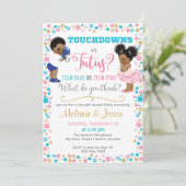 Touchdowns or Tutus Gender Reveal Invitation (Standing Front)