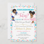 Touchdowns or Tutus Gender Reveal Invitation (Front)