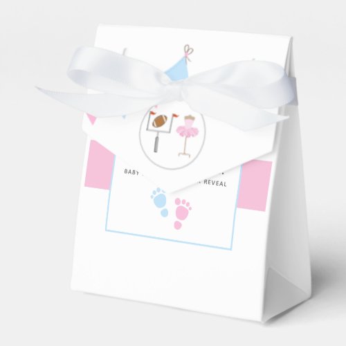 Touchdowns or Tutus Gender Reveal Party Favor Boxes
