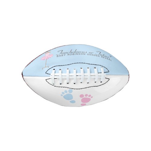 Touchdowns or Tutus Gender Reveal Party Football