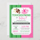 Touchdowns or Tutus Gender Reveal Party Invitation (Front)