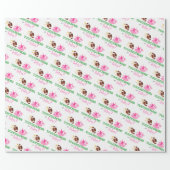 Touchdowns or Tutus Gender Reveal Party Wrapping Paper (Flat)