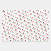 Touchdowns or Tutus Gender Reveal Party Wrapping Paper Sheets (Front 3)
