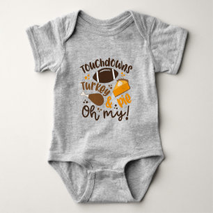 Touchdowns Turkey & Pie   Oh My Baby Bodysuit