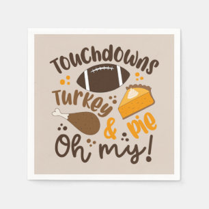 Touchdowns Turkey & Pie Oh My Napkins
