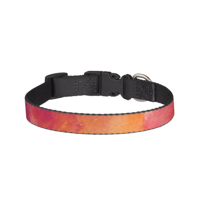 Touched by Fire Watercolour Pet Collar (Front)