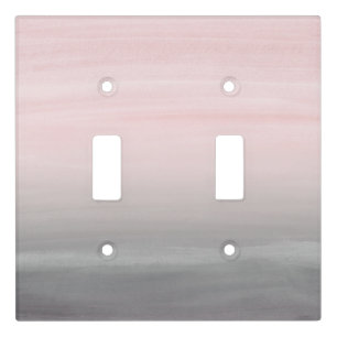 Touching Blush Gray Watercolor Abstract #4 Light Switch Cover