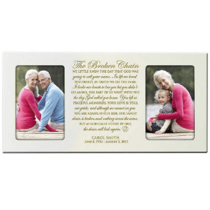 Touching Broken Chain Ivory Double Picture Frame