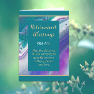 Touching, Christian retirement card