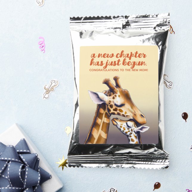 Touching Moment Between Mother Giraffe & Calf Coffee Drink Mix (Packets)