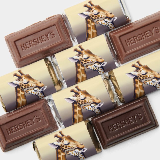 Touching Moment Between Mother Giraffe & Calf Hershey's Miniatures (Assorted)