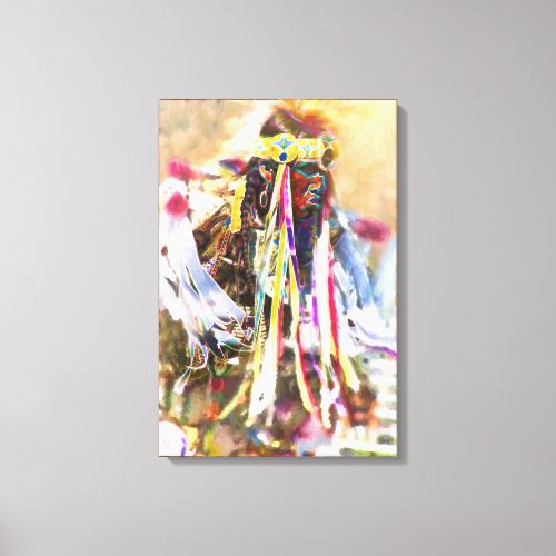 TOUCHING MOTHER EARTH Native Dancer Canvas Print