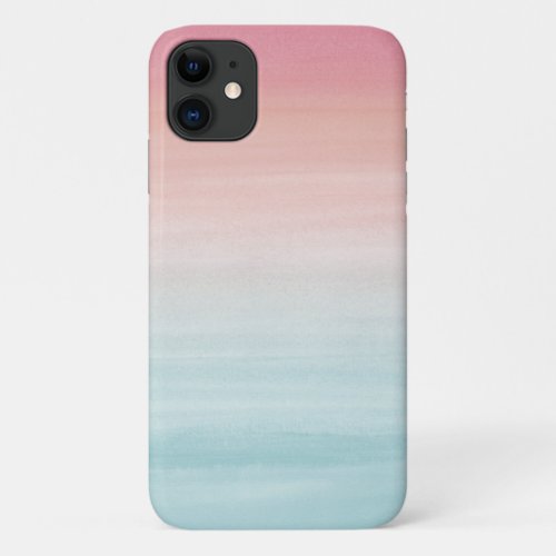 Touching Watercolor Abstract Beach  Dream 1 iPhone 11 Case