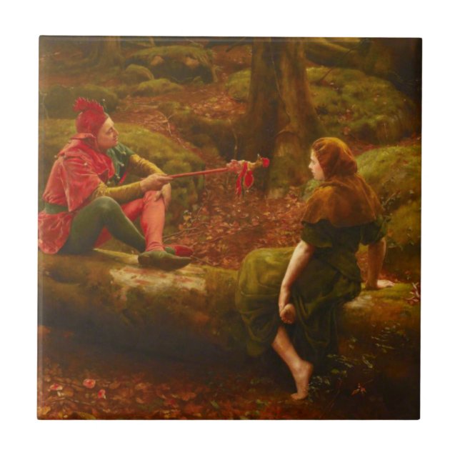 Touchstone and Audrey (by John Collier) Ceramic Tile (Front)