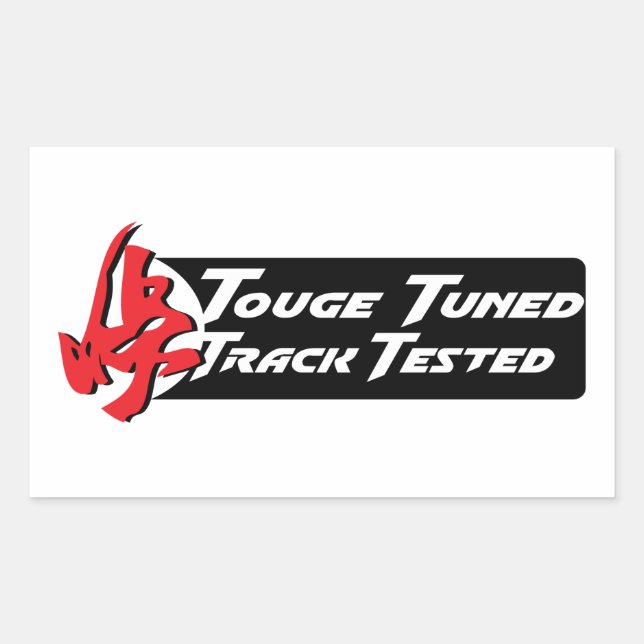 Touge Tuned Track Tested Rectangular Sticker (Front)