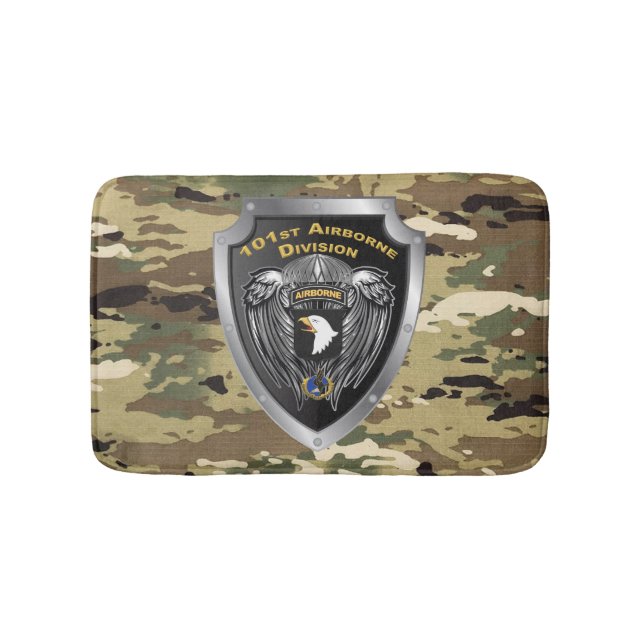 Tough 101st Airborne Division Air Assault Bath Mat (Front)
