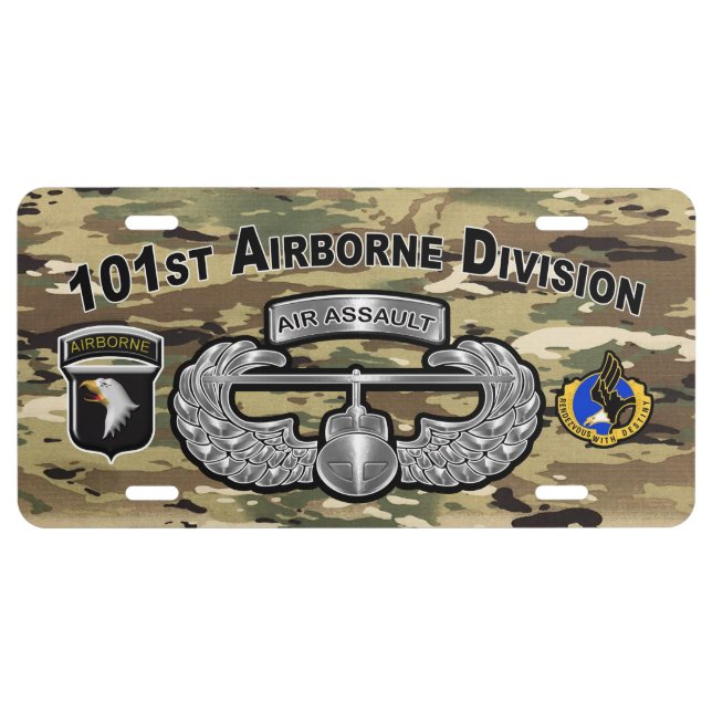 Tough 101st Airborne Division Air Assault License Plate (Front)