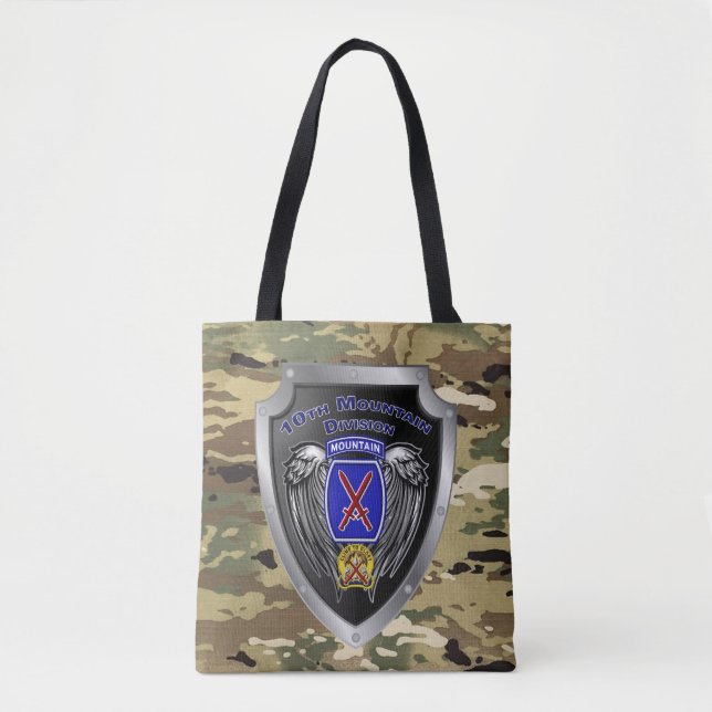 Tough 10th Mountain Division Tote Bag (Front)