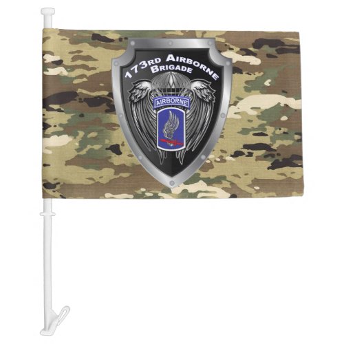 Tough 173rd Airborne Brigade Combat Team Car Flag