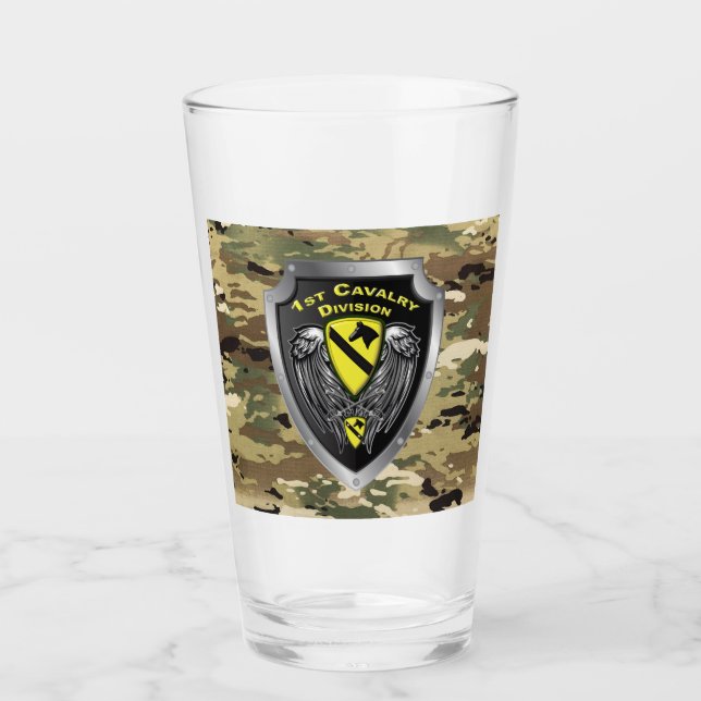 Tough 1st Cavalry Division Glass (Front)