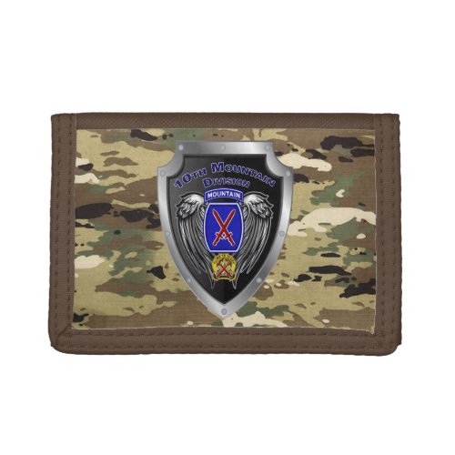 Tough As Nails 10th Mountain Division Trifold Wallet