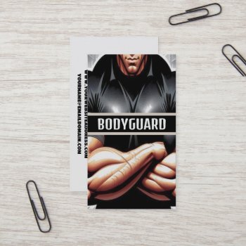 Tough Bodyguard With Big Muscles Business Card by businessCardsRUs at Zazzle