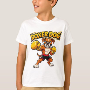 Tough Boxer Dog – Comic Boxer Dog Boys T-Shirt