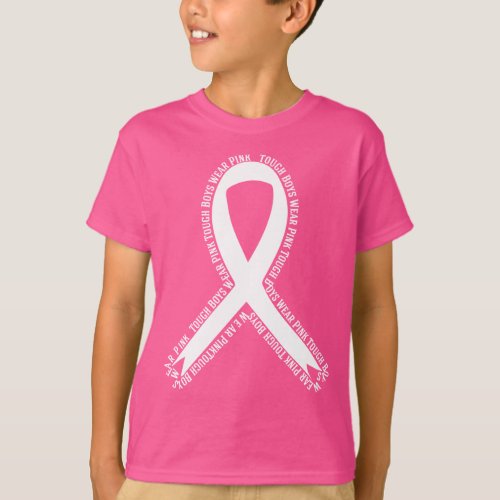 Tough Boys Wear Pink Breast Cancer Awareness T_Shirt