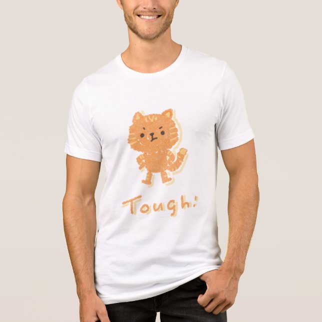 Tough cat Tri-Blend shirt (Front)