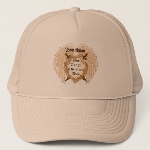 Tough Christian Dad custom name Trucker Hat