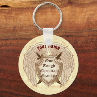 Tough Christian Grandpa keychain