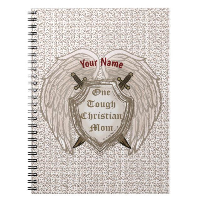 Tough  Christian Mom custom Notebook (Front)