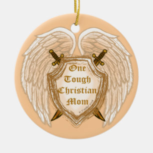 Tough Christian Mom ornament