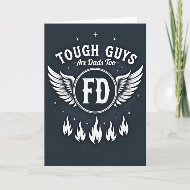 Tough Dads Winged Emblem Card (Front)